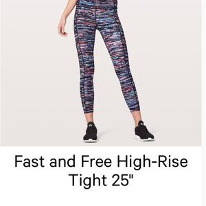 Lululemon Fast and Free High Rise